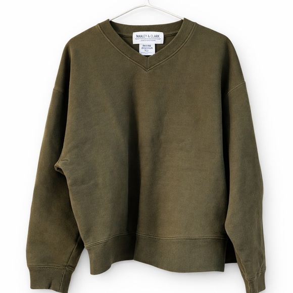 Campus Crew Tops - Mancy & Clark Olive Women's Sweatshirt